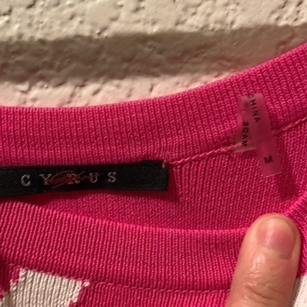 Cyrus sweater pink & white medium brand new with tags - Picture 6 of 8